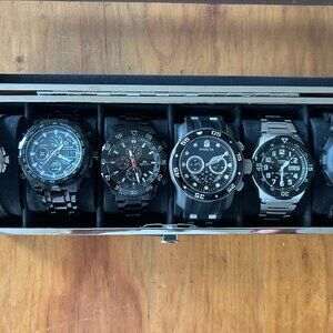 6 mens watches with case